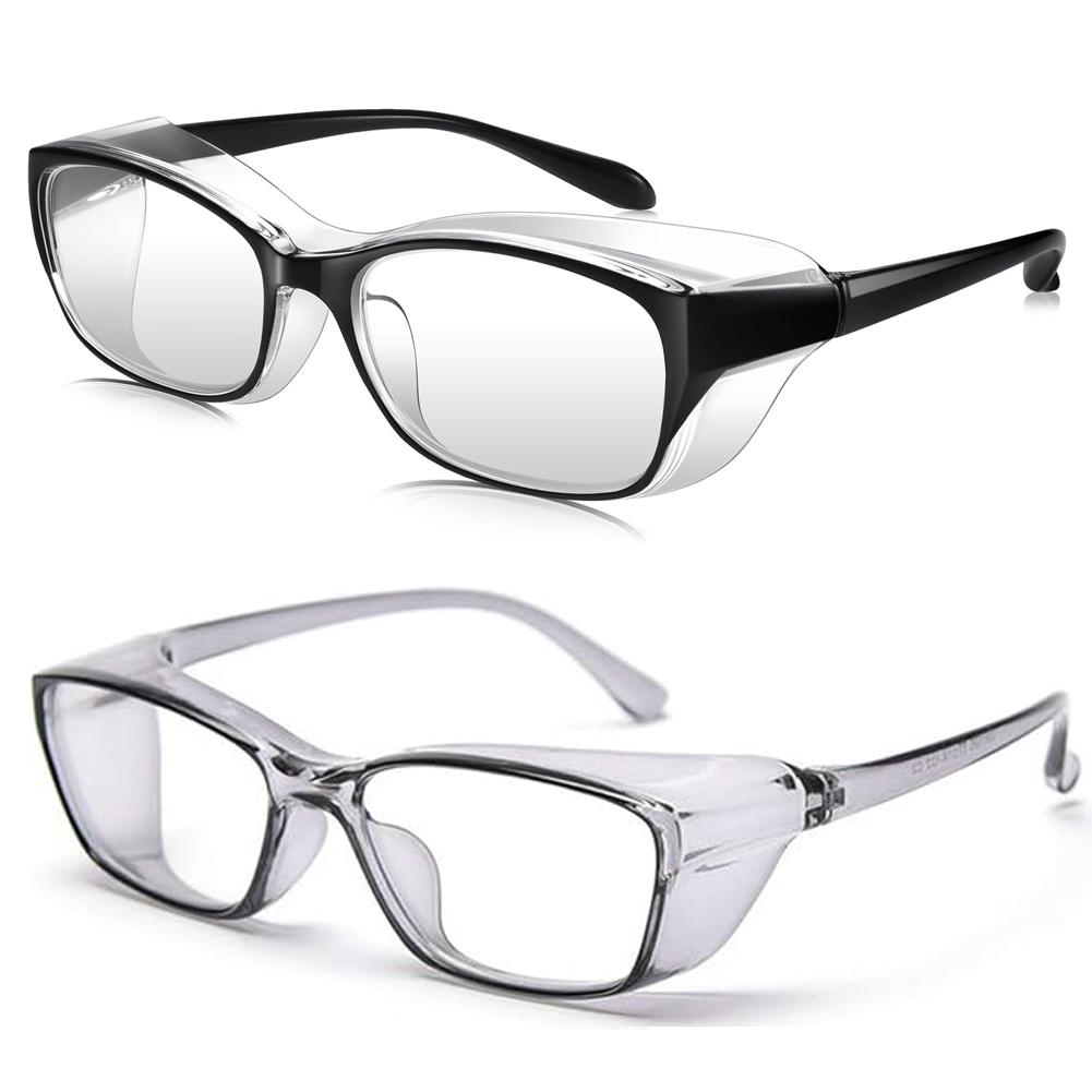 Clear Safety Glasses for Men and Women with Anti-Fog and Scratch Resistant Wrap Around Lenses, ANSI Z87 Protective Eyewear 2 PC