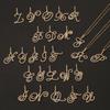 A-Z Cursive Initial Letter Pendant Necklace For Women Simple Rope Chain Pendant Necklace Jewelry Gift