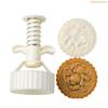 K1AE Große Mondkuchenformen ABS-Kunststoff Backwerkzeug Traditionelles Kaninchen-Drachen-Design 300g 500g
