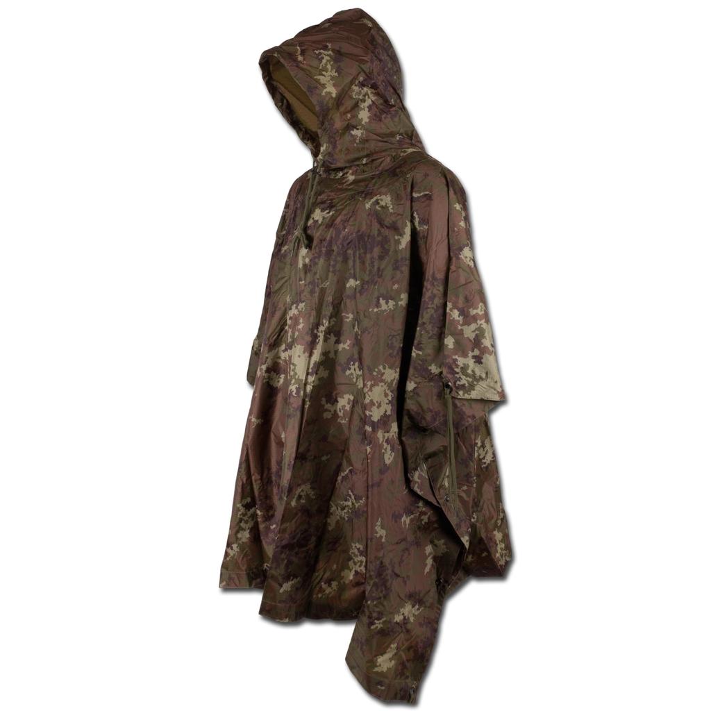 Rain Poncho Ripstop US Military Rain Poncho VEGETATO Camo Camouflage MIL-TEC - Fabric, Style, -