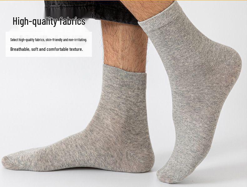 

Мужские длинные однотонные деловые носки с высокой посадкой для осени и зимы One Size