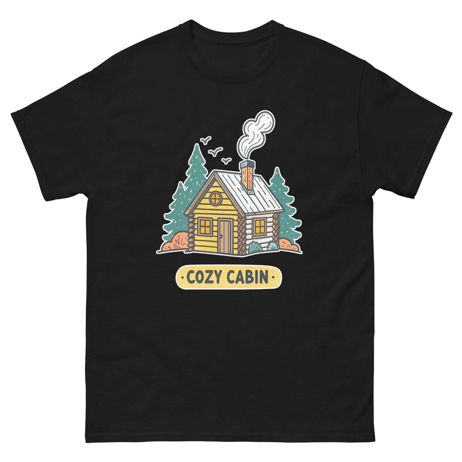 Cozy Cabin Mountain Ski Resort Town T-Shirt S