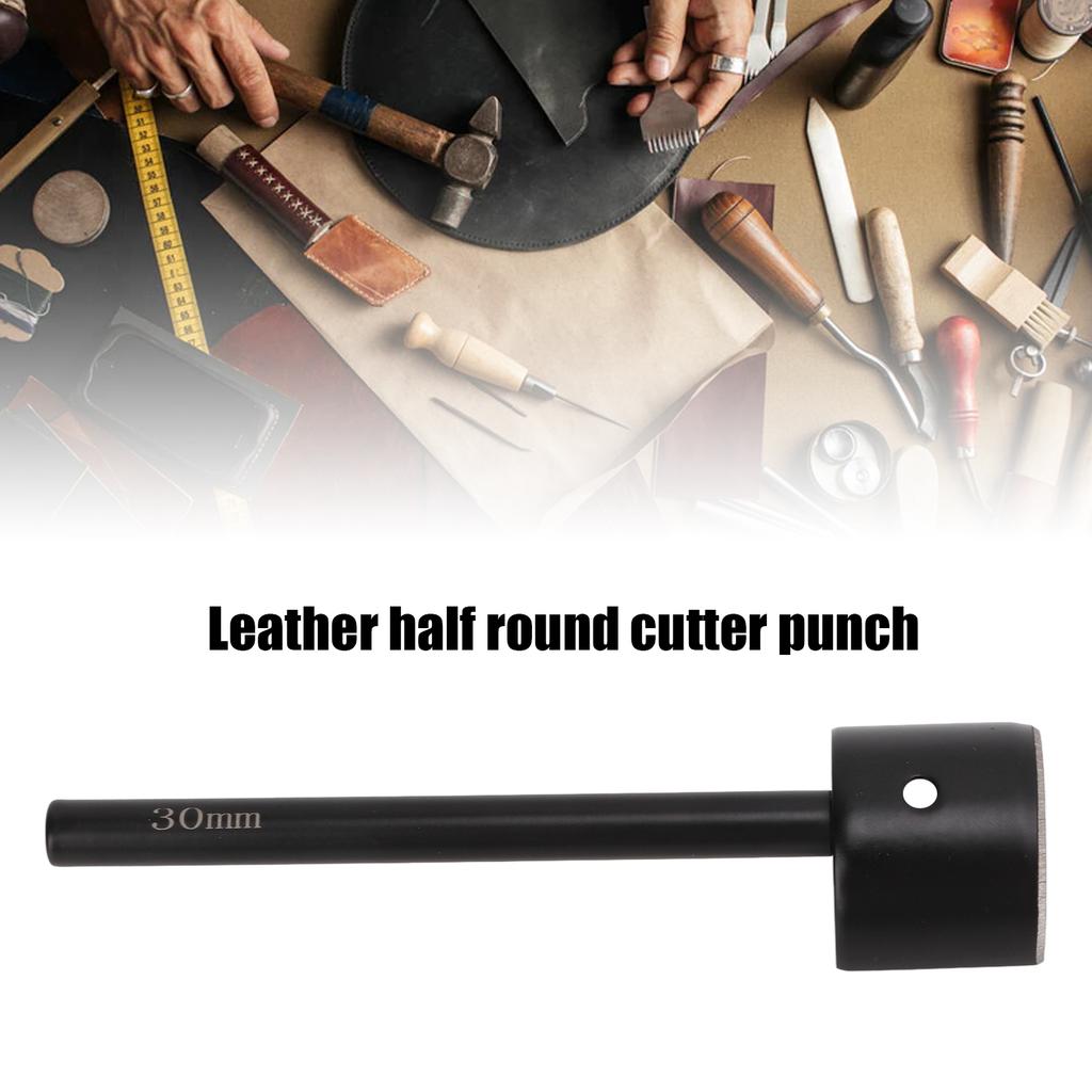 Strap End Punch Making Black Appearance Stainless Steel Incisive Blade Fast Cutting Half Round Cutter Punch