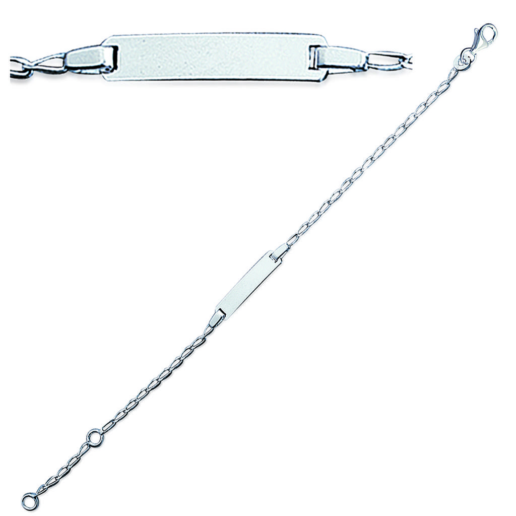 Les Trésors De Lily [E1135] - Silver Curb Chain 'Bambino' - 15 Cm 20x4 Mm