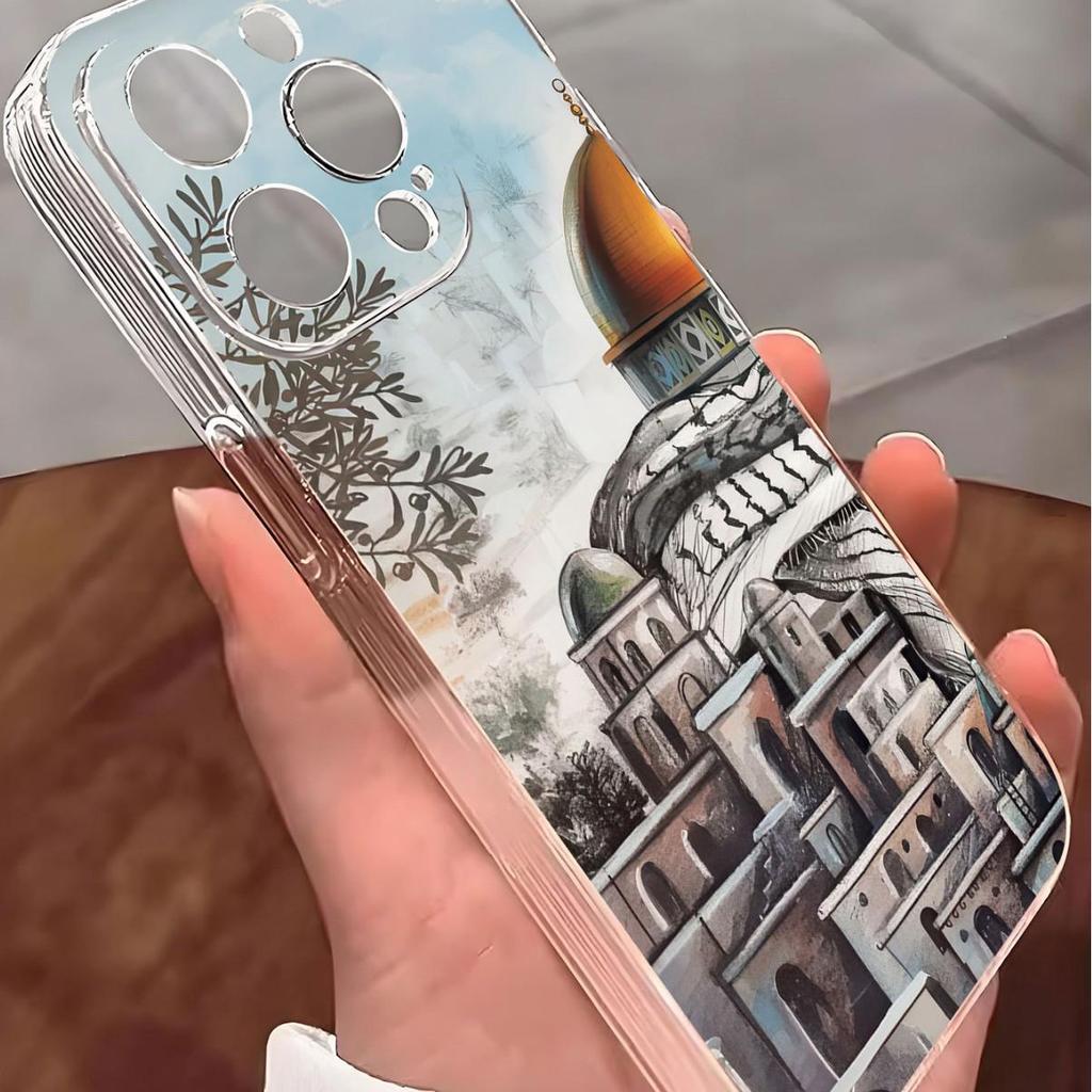 Castle Transparent Anti-Drop Case for iPhone 14/15/16/17 Pro Max Series