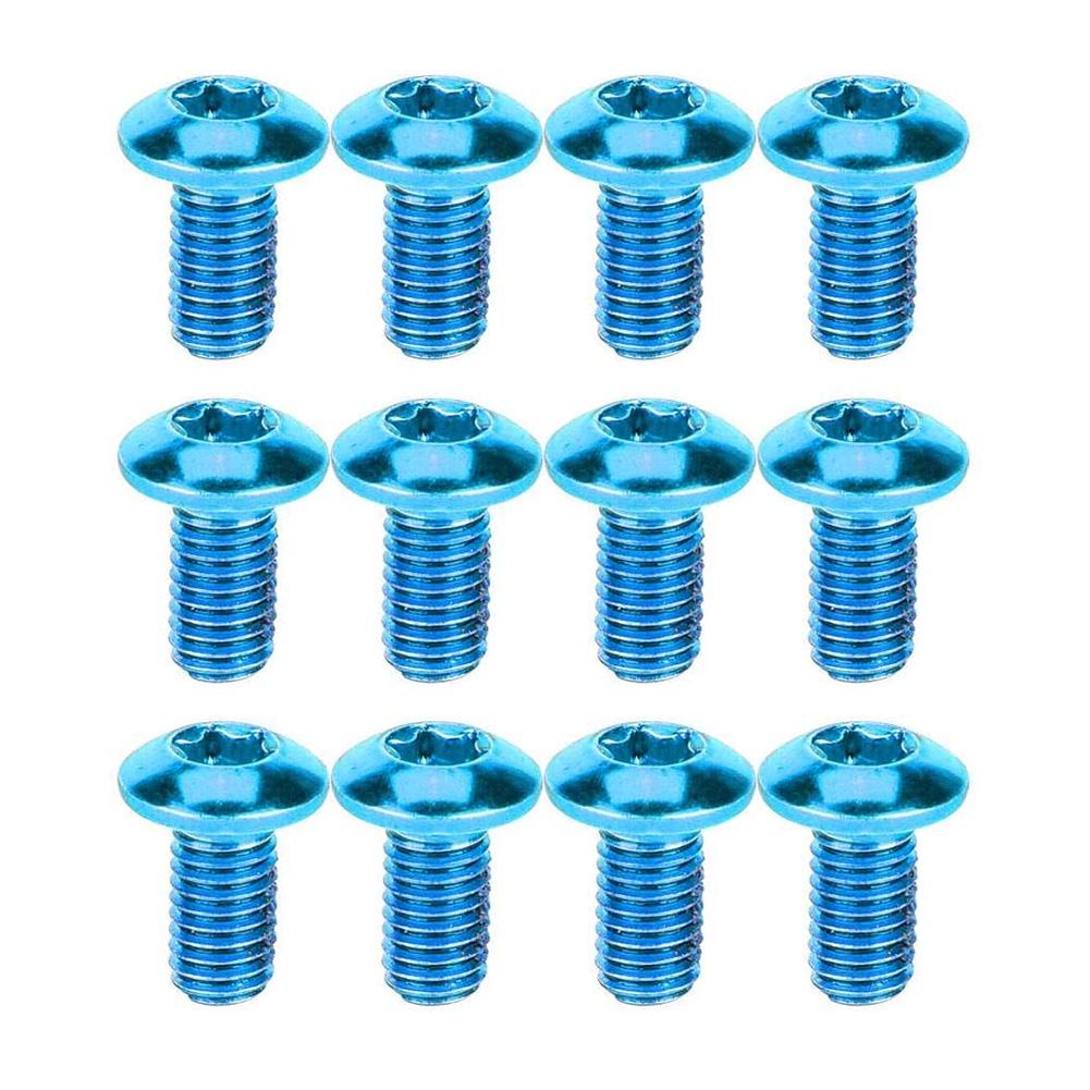 12pk MTB Bike Bicycle Disc Brake Rotor Torx T25 Screw M5x11.5mm Bolts Cycle Part