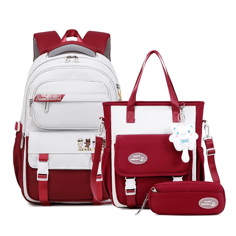 College-Mädchen Aussehen Rucksack mit großer Kapazität Lässiger Rucksack Koreanische Version Schlichter Ins-Stil und Schmutzabweisend