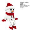 Christmas Snowman Figurine 3D Printed Sitting Snowman Ornament with Movable Joints for Winter Home Office Desk Decor