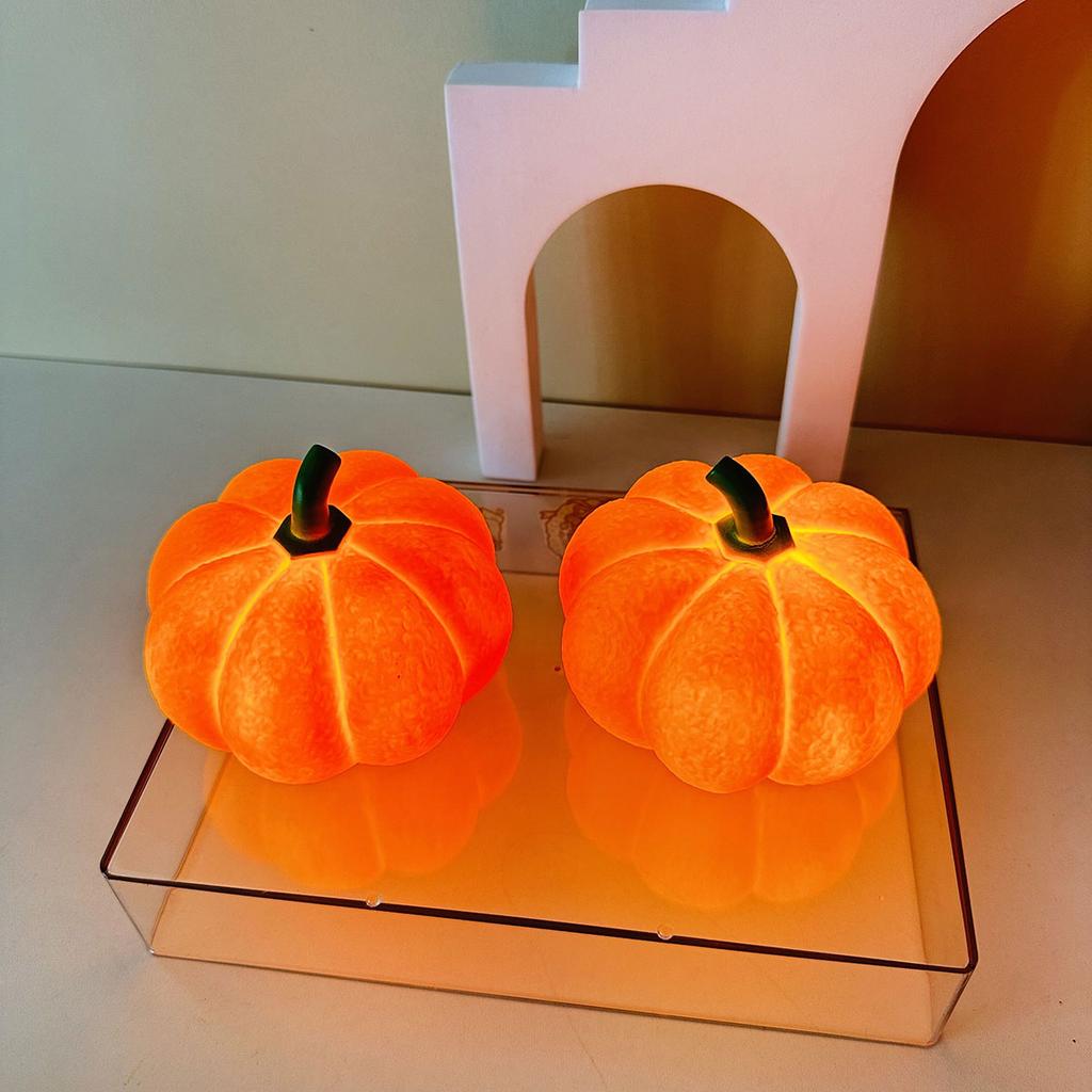 Halloween Decoration Nightlight Bedroom Dormitory Pumpkin Creative Nightlight Soft Light Atmosphere Nightlight with Sleeping Lig