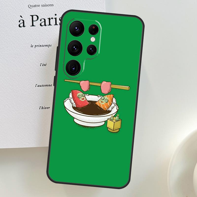 Japanische Sushi Lebensmittelhülle Für Samsung Galaxy S26 Ultra S25 S24 S22 S21 S23 Ultra Plus S10 S20 S25 FE Handyhülle