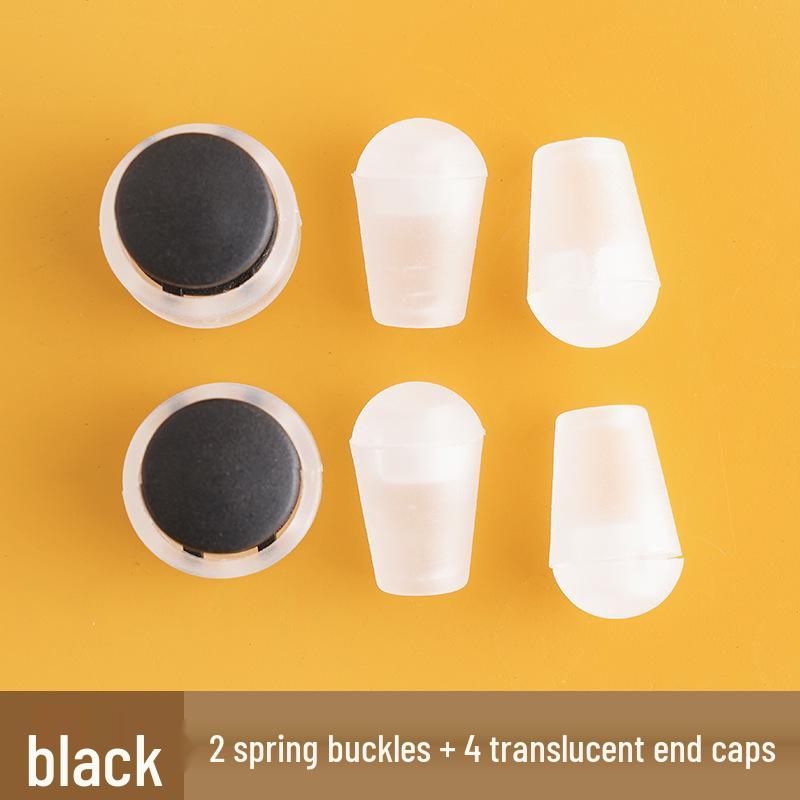 Children's Black & White No-Tie Elastic Shoelace Buckles