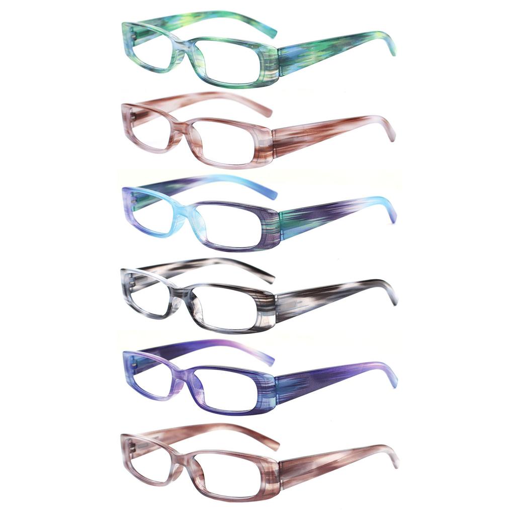 Turezing Lesebrille, modisches farbiges Gestell, dekorative Brille mit Federscharnier, HD-Lesebrille für Alterssichtigkeit (0–600 Dioptrien)