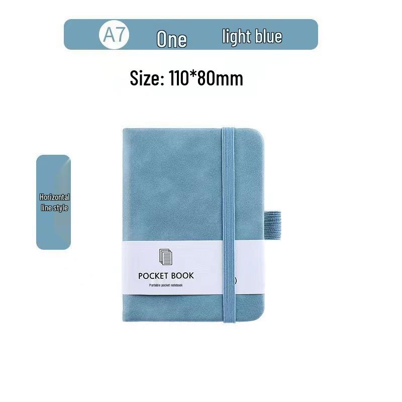 A7 Student Pocket Notebook: Elastic Closure, Portable Journal, Simple Ins Style Diary