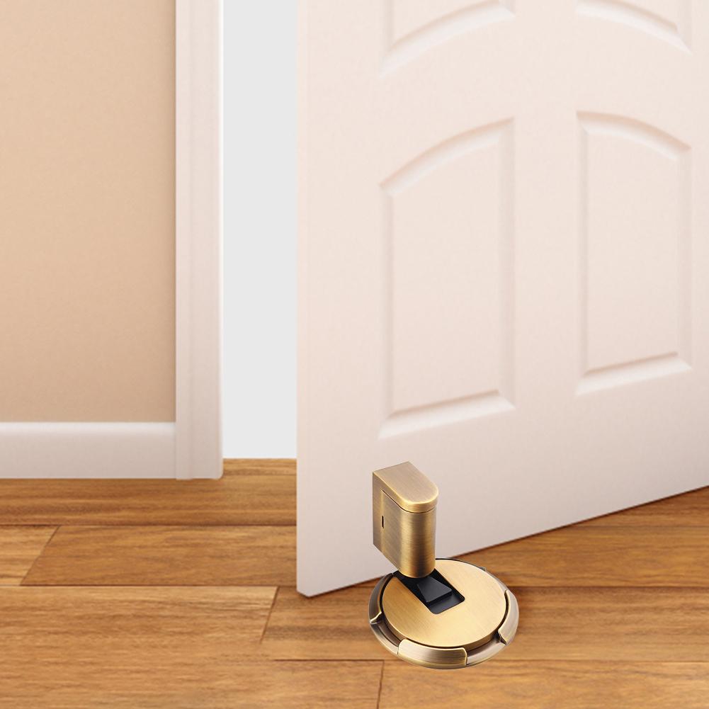 Heavy Duty No Drill Door Stopper Mechanical No Drilling Door Stopper Keep Door Open Punch-Free Mechanical Silent Floor Door Stop