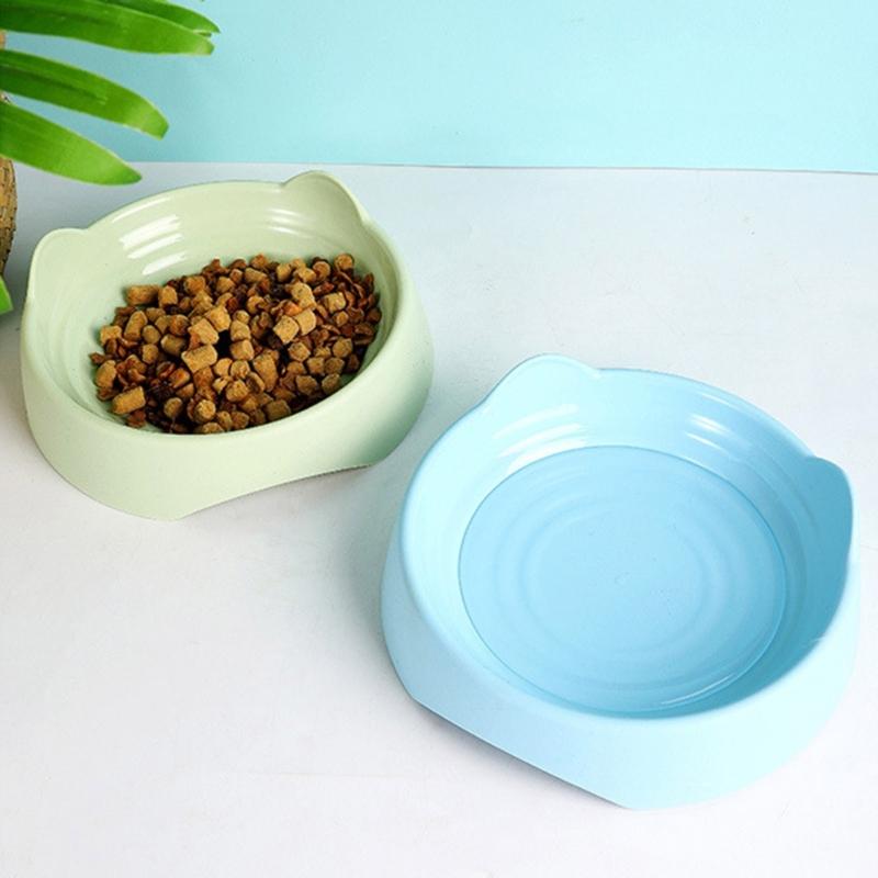 Pet Food Bowl 3-D Cat Ear Dog Food Bowl Pet Feeding Bowl Dog Food Storage Bowl Anti-Skid Stable Base Dogs Pet Dishware