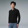 Lilanz Men's 2025 Winter Faux Two-Piece Seagull Collar Wool Sweater