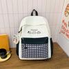 Schoolbag new contrasting color small fresh backpack female high school college student large capacity lightweight schoolbag Mori simple backpack