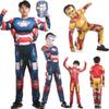 Tony Avengers Stark Adult Boy Superhero Costume Cosplay Outfit Jumpsuit
