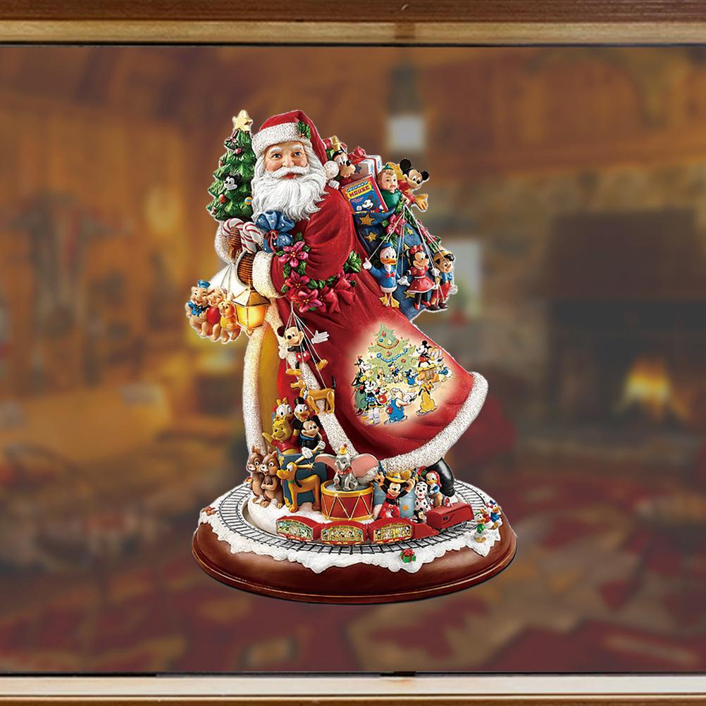 Weihnachten Santa Fenster Paste Aufkleber PVC Engel Frohe Weihnachten Party Wandaufkleber