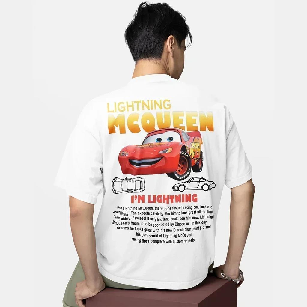 Family Summer Men's Women's Sally I'm Lightning Cars McQueen Graphic T-Shirt Accessories Fun Cotton Couple Top Kids T-Shirt