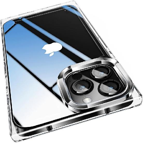 

Jmltech Case, for iPhone 13 Pro Max Case Silicone Protective Slim Thin Shockproof Flexible Women Girls Cute Phone Case for iPhone 13 Pro Max Black прозорий