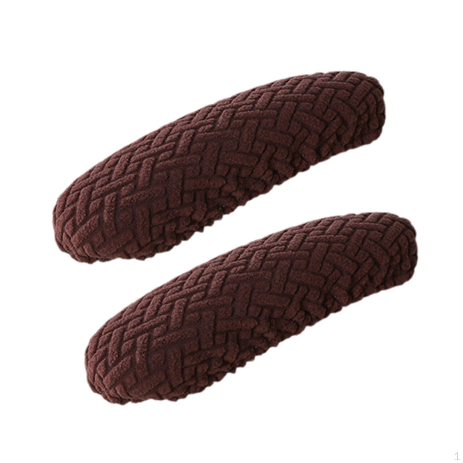 

1 пара чехлов для подлокотников офисных кресел, подлокотники для домашнего кресла, подушки для поддержки локтей кофейный