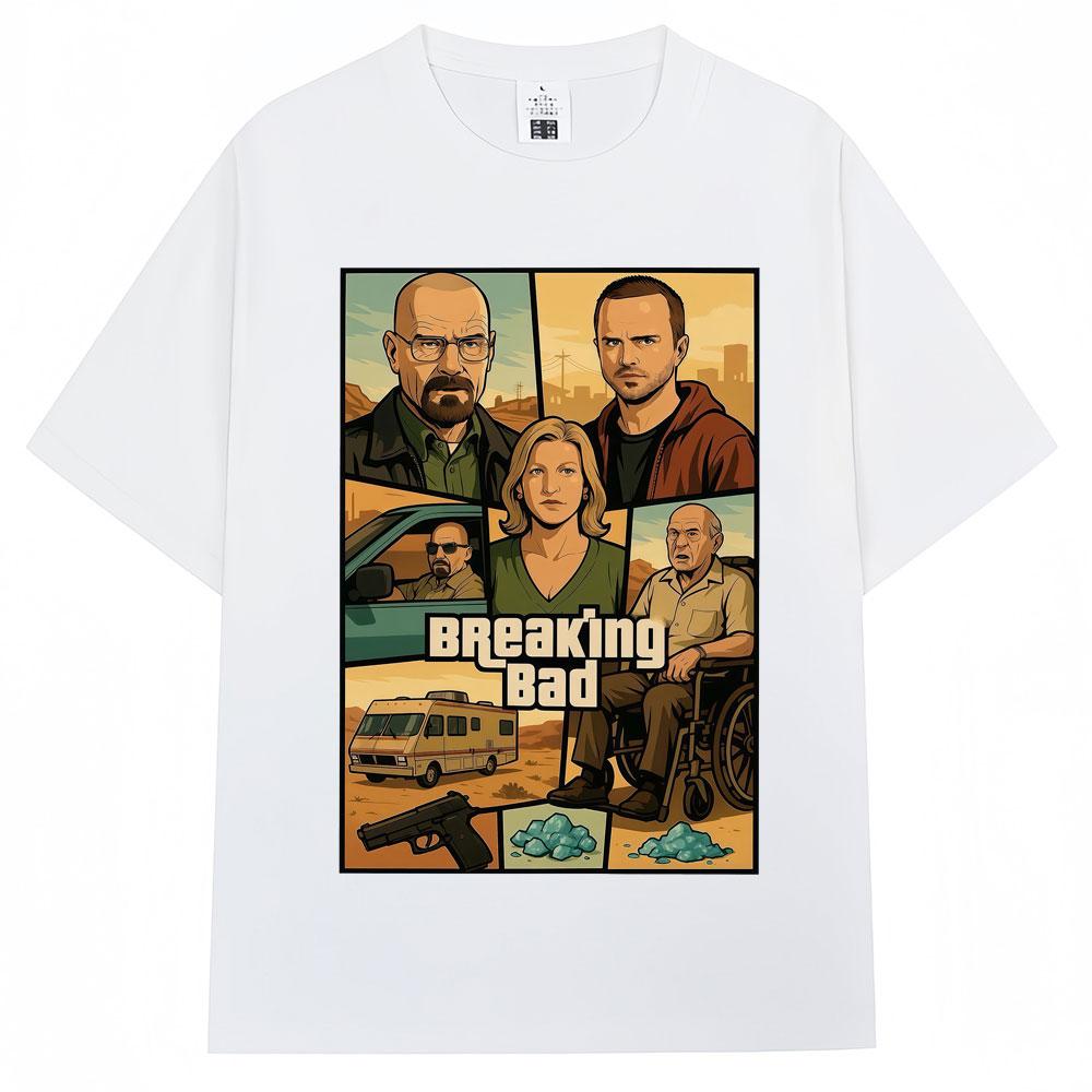 Breaking Bad Heisenberg Better Call Saul T Shirt Men Women Fashion Vintage Popular T-shirts Oversized Cotton Shirts