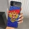 Russia Russian Flags Emblem Hard PC Phone Case For Samsung Galaxy Z Flip 7 6 5 4 3 Black ZFlip7 ZFlip6 Flip5 Flip4 Flip3 5G Prin