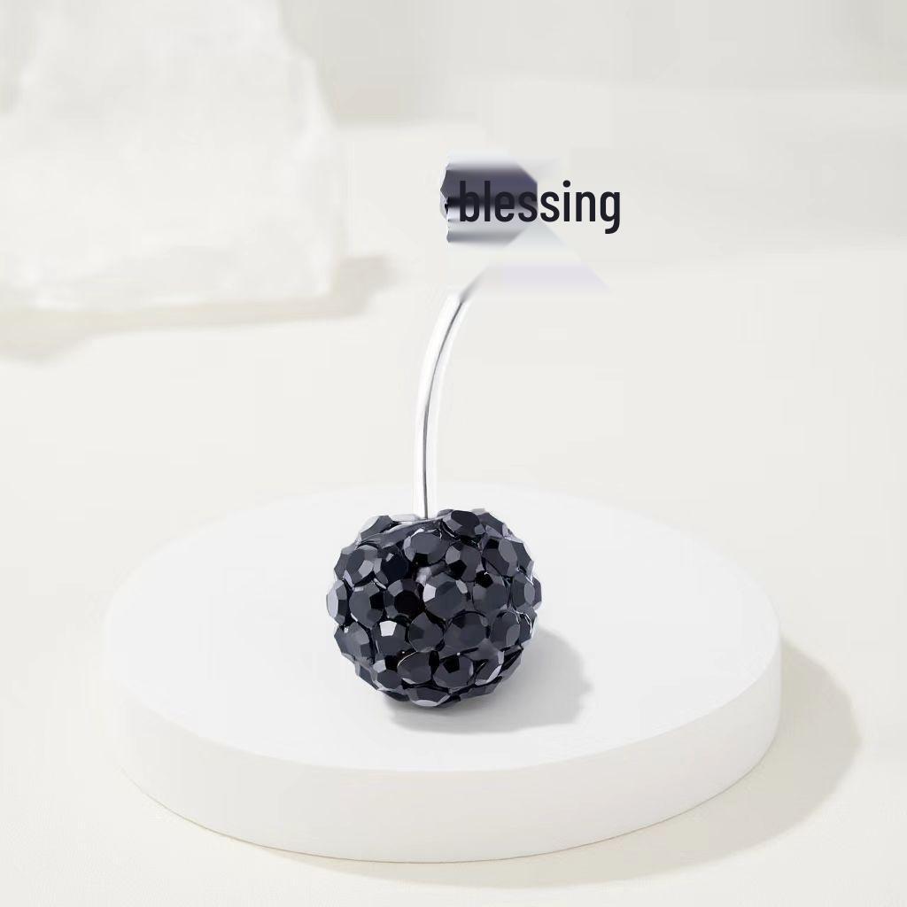 

Exquisite Stainless Steel Full Diamond Ball Belly Button Ring – Fashionable Body Piercing Jewelry.