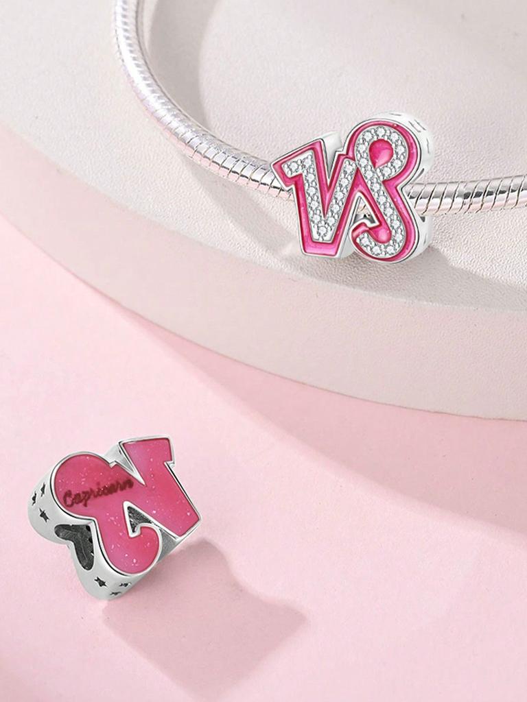Charm Bead Components Plata Pink symbol Bead Components Charm Bead Component Copper Metal Plated Compatible With Charm Bead Components Copper Metal