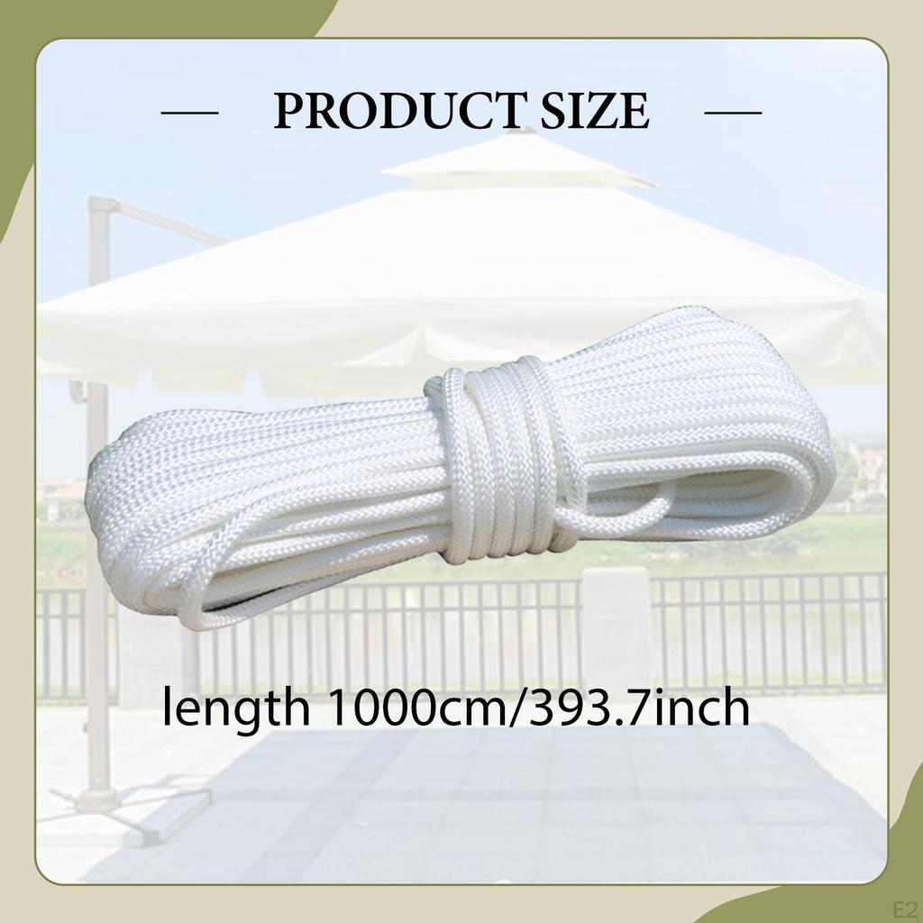 Šňůra k zahradnímu slunečníku Náhradní 33ft Nylon Snadné použití Odolné lano Venkovní