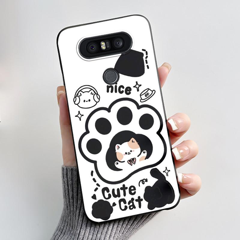 

Casing For LG Q8 2017 Soft Case H970 Aesthetic Fashion Cute Cat Phone Back Cover For LG Q8 Q 8 LGQ8 Shockproof Silicone Bumper LG Q8 (2017)