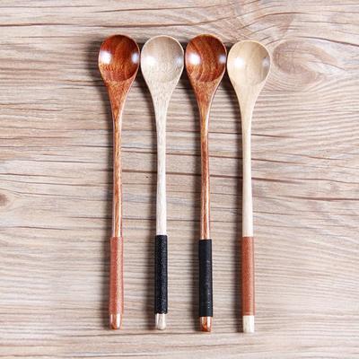 Kitchen Dining Desserts Condiment Tableware Kids Spoon Tea Scoops Wooden Spoons Long-handled