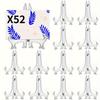 Set of 52 Clear Plastic Classic Style Easels - Display Stand Plate Holders for Pictures Artworks and Plaques.