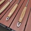 CAMPING MOON Wooden Handle Barbecue Skewers, 470mm, Set of 8, K-480