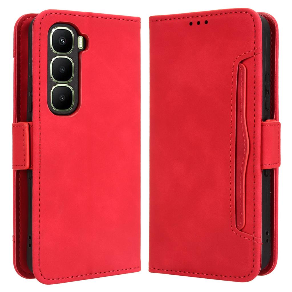 For Infinix Hot 60 5G/Hot 60i 4G Leather Case Phone Wallet Cover with Multiple Card Slots