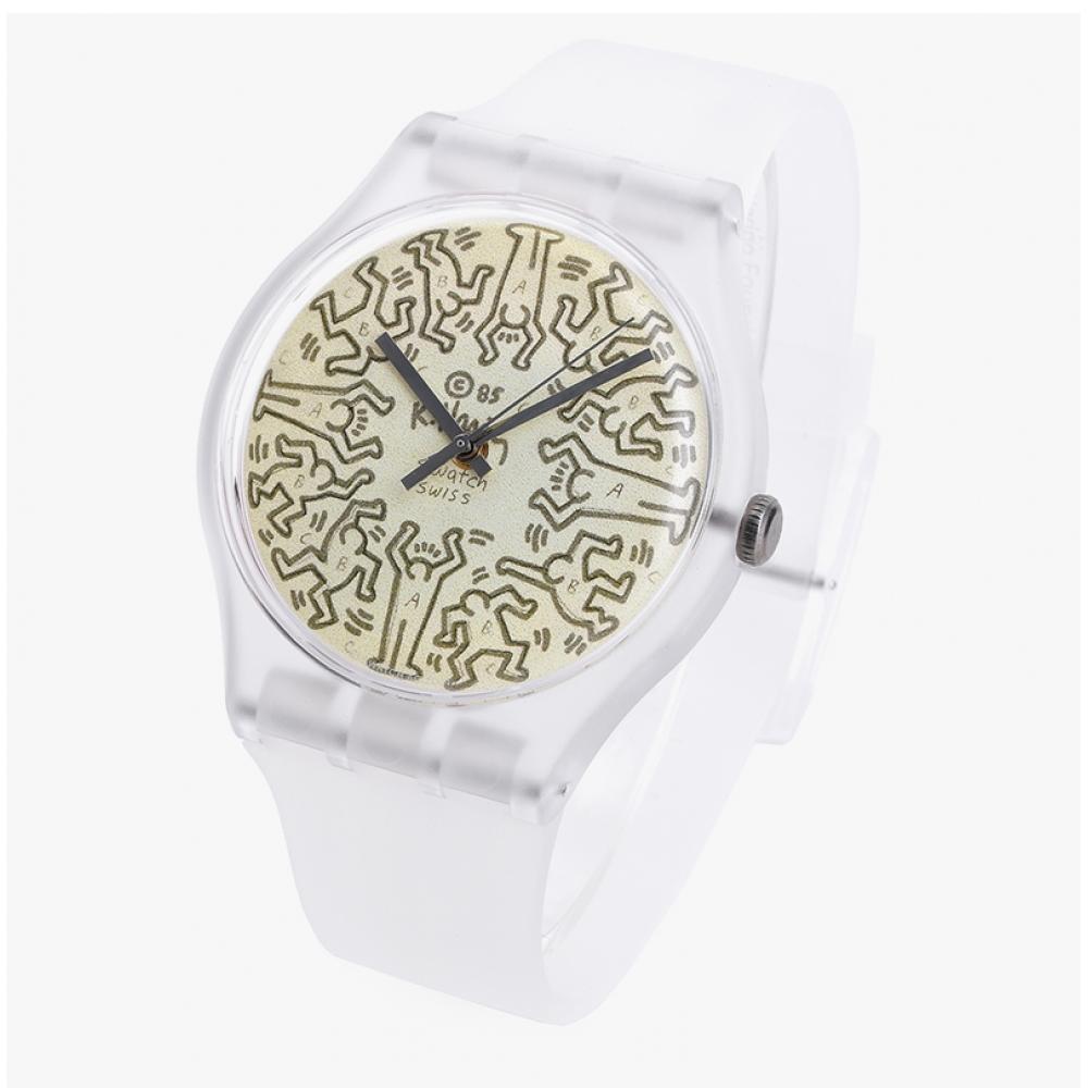 SWatch So29z145 Keith Haring Break Free From The Archive Public Urethane Watch