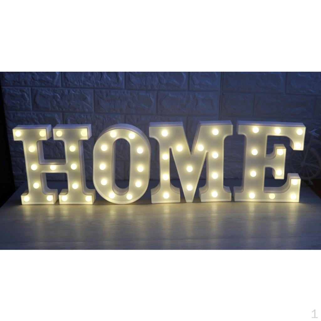 Alphabet Letter Lights Plastic Letters Standing Hanging Sign DIY Decor