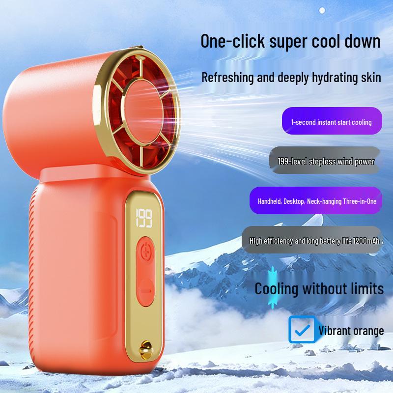 USB Rechargeable Mini Pocket Fan - Powerful, Portable, High-Speed Breeze Style
