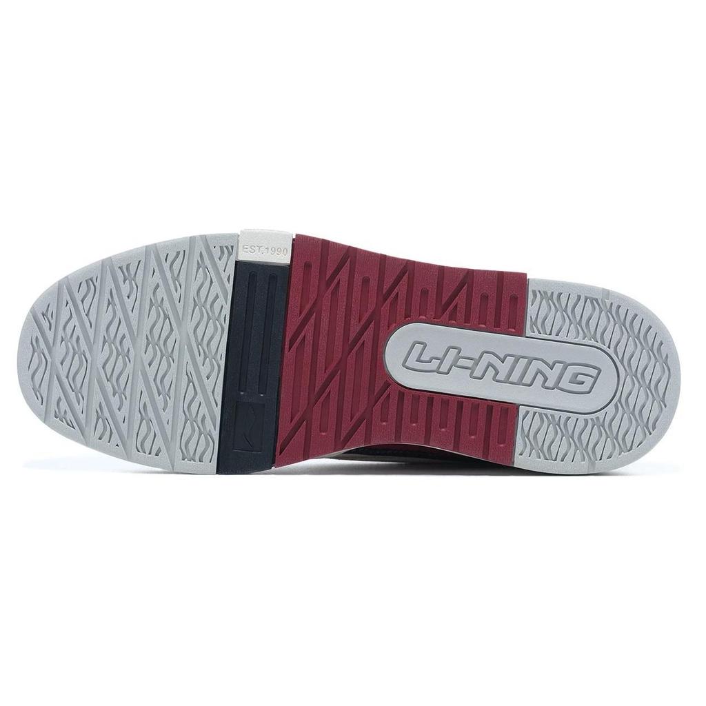Li Ning 001 Btc Prm Durable Breathable Low Top Skate Shoes Men Skate Shoes White Red AGCT003-3