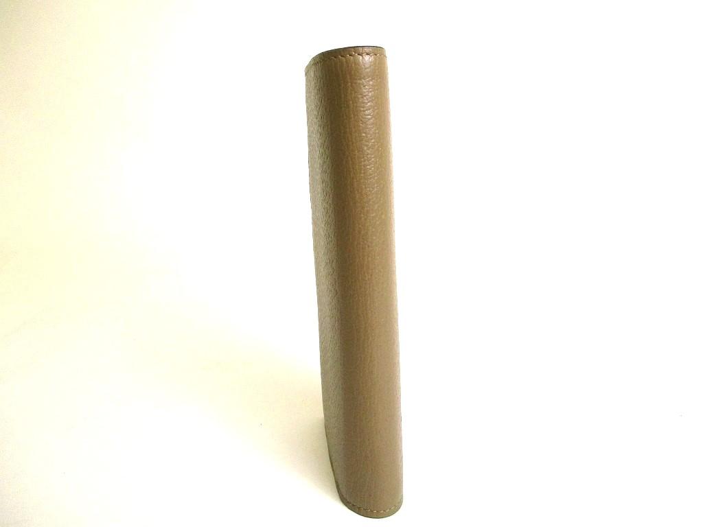 Authentic GUCCI Silver Marmont G Brown Leather Bifold Flap Long Wallet #9824  Refurbished