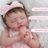Reborn Baby Dolls Girl - 20 Inch Realistic Sleeping Newborn Baby Doll, Lifelike Handmade Cloth Body Soft Weighted Reborn Doll, Advanced Painted Gift
