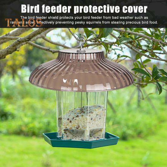 Capac protector din plastic, cupolă, pentru agățat păsări hrănitoare, rezistent la intemperii, colibri hrănitoare, ploaie protecție veveriță deflector pentru exterior