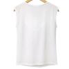 Sommer Casual Ensfarget Cowl Neck Tank Klassisk Passform Ermeløs T-skjorte for Kvinner Basis Tank Kvinners Pendler Mote Tank Bomullstopper T-skjorter