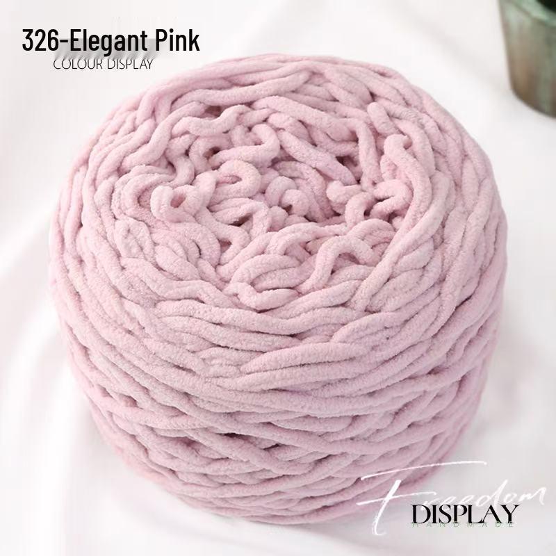 New 3.8 Liang Colored Ice Yarn: Thick Single-Strand for Crochet - Ideal for Shoes, Slippers, Scarves, and Seat Cushions.