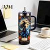 Travel Coffee Mug with Lid 40oz Witch Tumbler, Halloween Gothic Stainless Steel Cup Reusable Insulated Metal Tumbler Handle, Cup, Gifts for