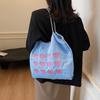 Personality trendy bag, foreign casual bag, women's 2025 new trendy Korean version of the college tote bag, large-capacity handbag
