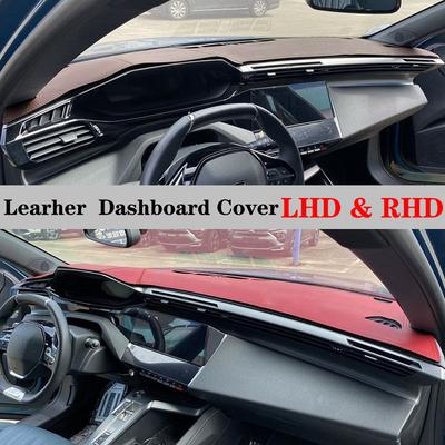 Dashboard Dash Mat Cover PU Leather Pad Protector Auto Sunshade Anti-UV Car Accessories For Peugeot 408 GT 308 SW 2024