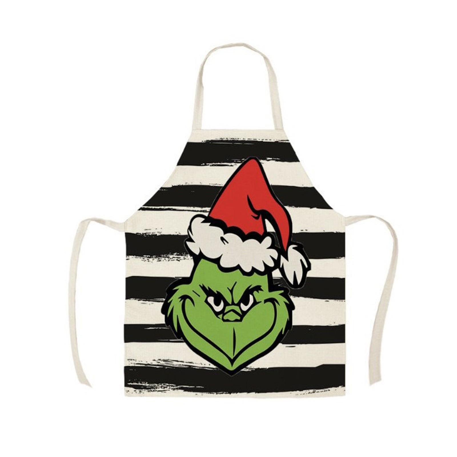 

Рождественский фартук из хлопка и льна Merry Xmas Фартук Рождественские фартуки для рождественской вечеринки Aldult One Size