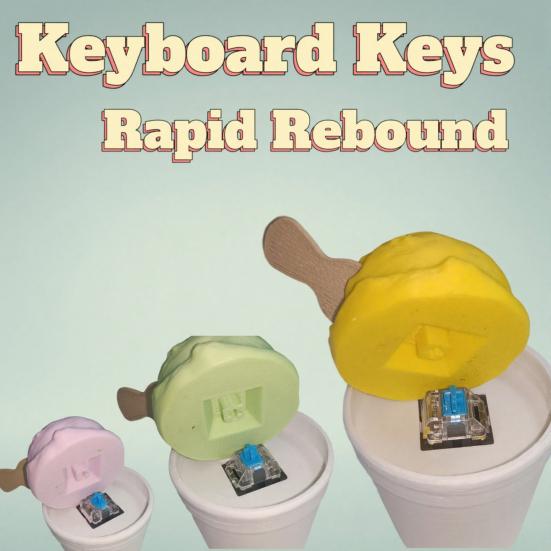 Ice Cream Cup Fidget Clicker, 3D Printed Ice Cream Finger Clicker, Anxiety Stress Relief Push Button Fidget Toy for Kids Adults